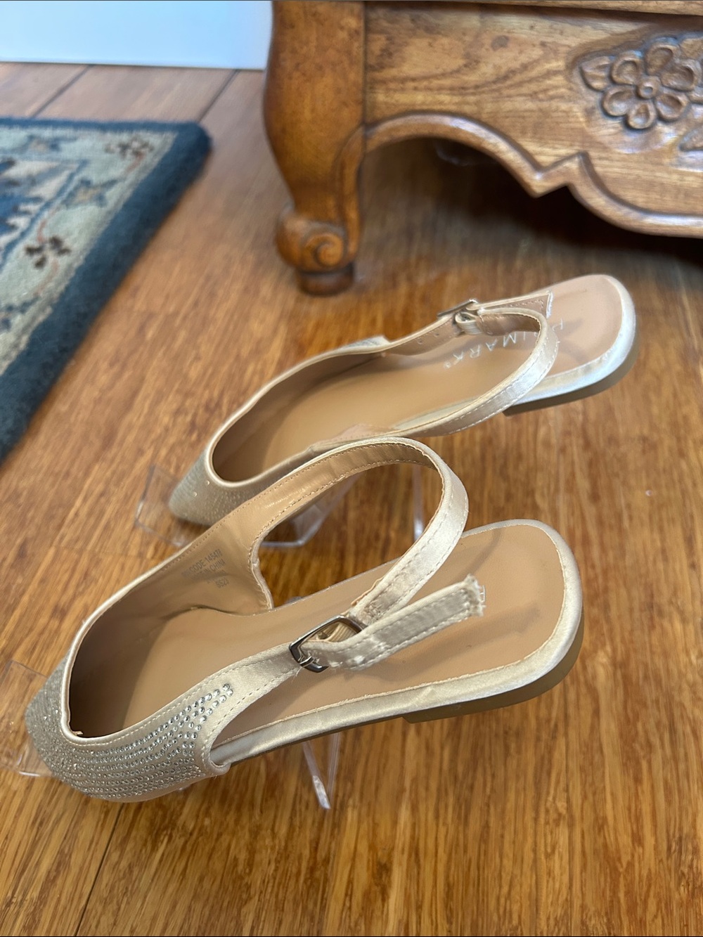 Primark Rhinestone Pointed Toe Slingback Flats - Picture 3 of 5
